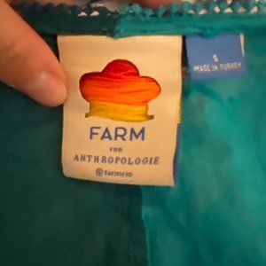 Farm Rio - Two Tone Blue Wrap Top - Size Small